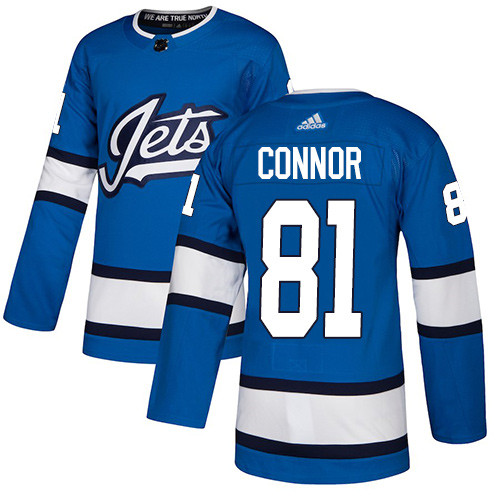 Jets #81 Kyle Connor Blue Alternate Authentic Stitched Hockey Jersey