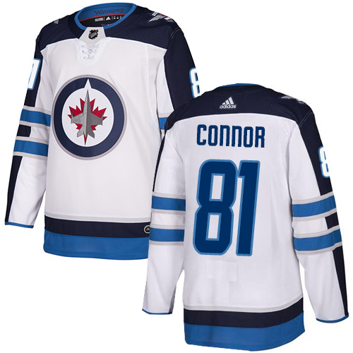 Jets #81 Kyle Connor White Road Authentic Stitched Hockey Jersey