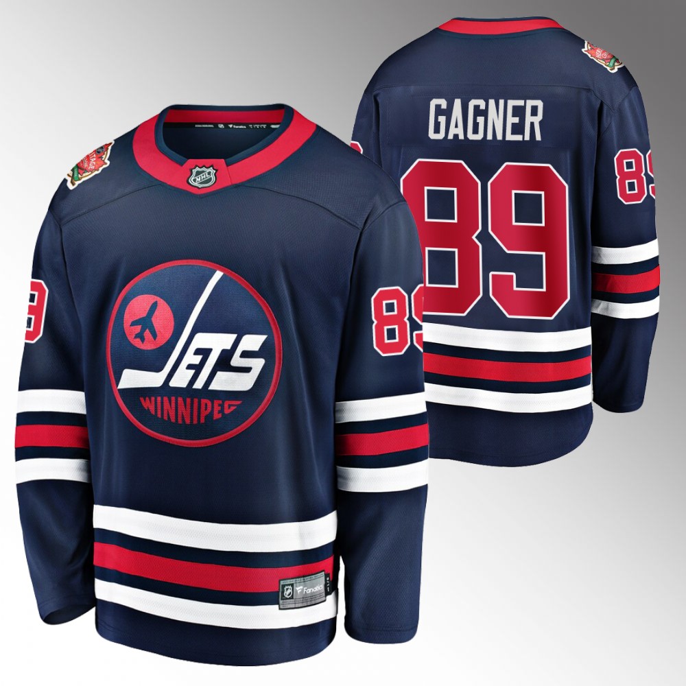 Jets #89 Sam Gagner Navy Alternate Jersey
