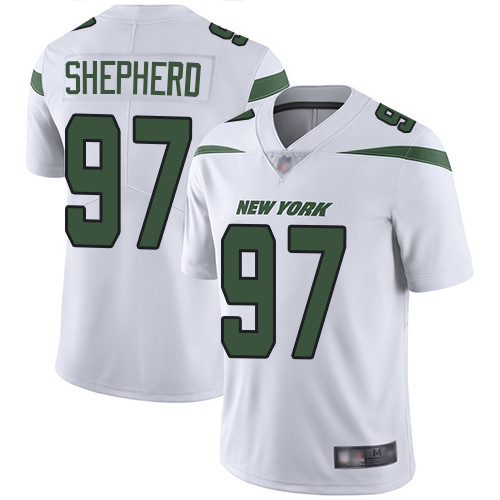 Jets #97 Nathan Shepherd White Men's Stitched Football Vapor Untouchable Limited Jersey