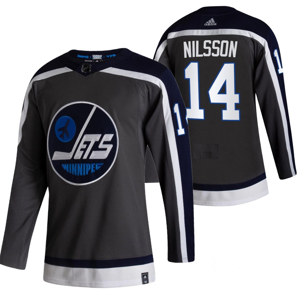 Jets 2021 Reverse Retro #14 ulf nilsson Grey Jersey Authentic