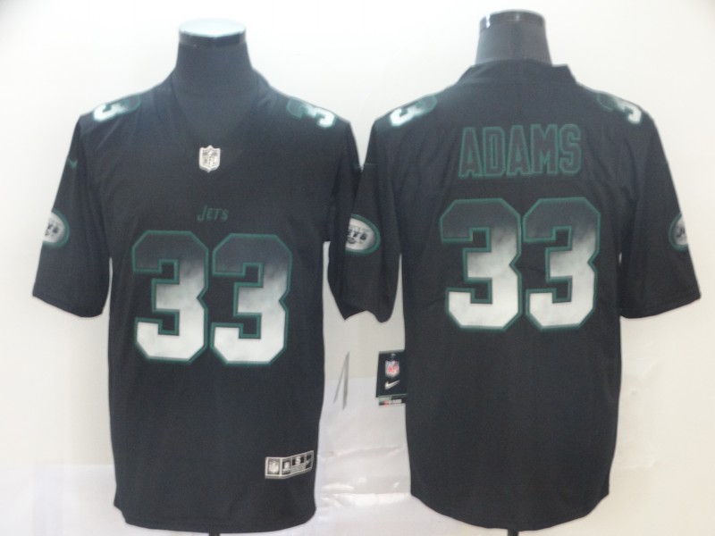 Jets 33 Jamal Adams Black Arch Smoke Vapor Untouchable Limited Jersey