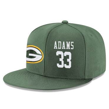 Jets 33 Jamal Adams Green Adjustable Hat