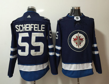 Jets 55 Mark Scheifele Navy Adidas Jersey