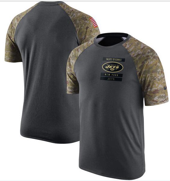 Jets Anthracite Salute to Service Men's Short Sleeve T-Shirt