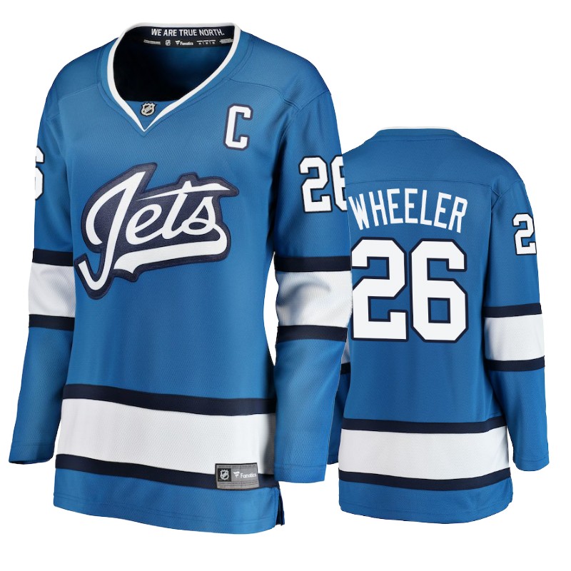 Jets Blake Wheeler Blue Fanatics Alternate Jersey