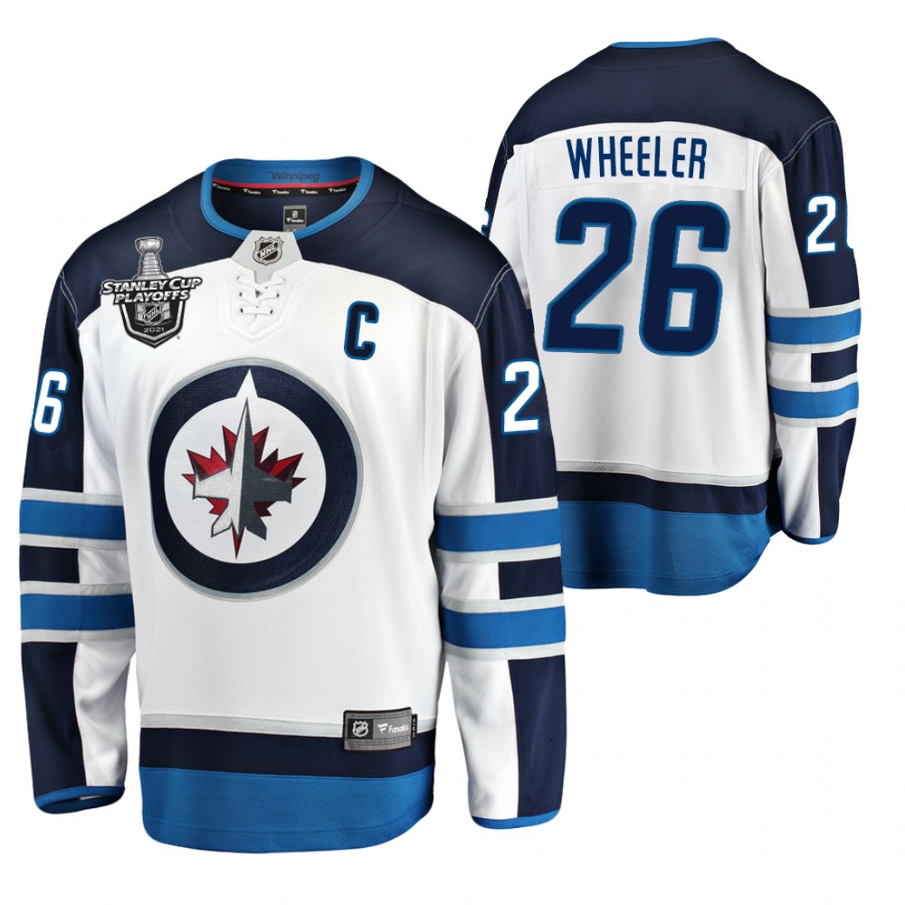 Jets Blake Wheeler Jersey 2021 Stanley Cup Playoffs White Men
