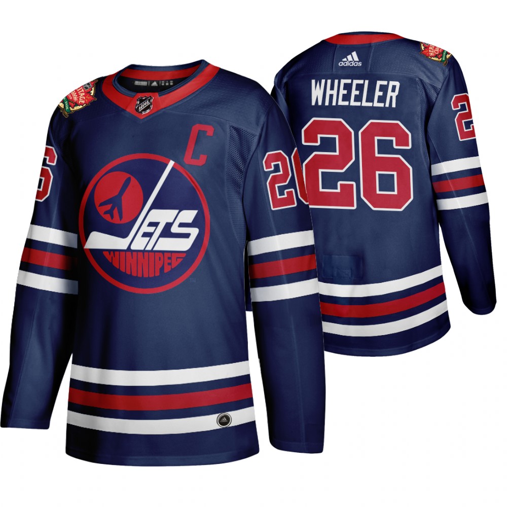 Jets Blake Wheeler Navy 2019 Heritage Classic WHA Jersey