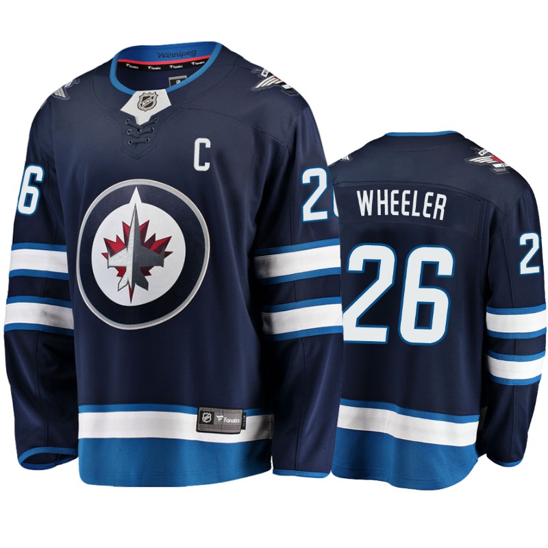 Jets Blake Wheeler Navy Breakaway Fanatics Branded Jersey