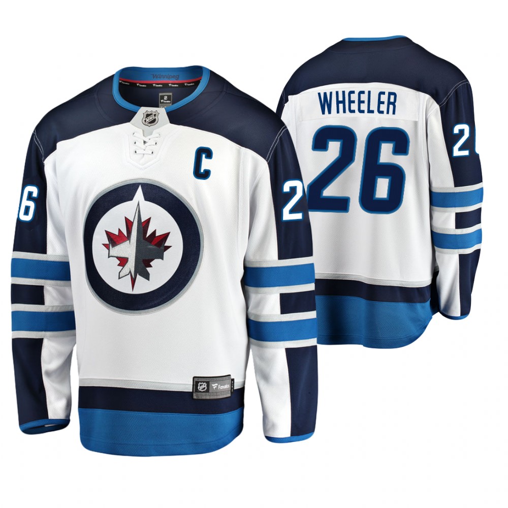 Jets Blake Wheeler White Men's Away Breakaway Jersey