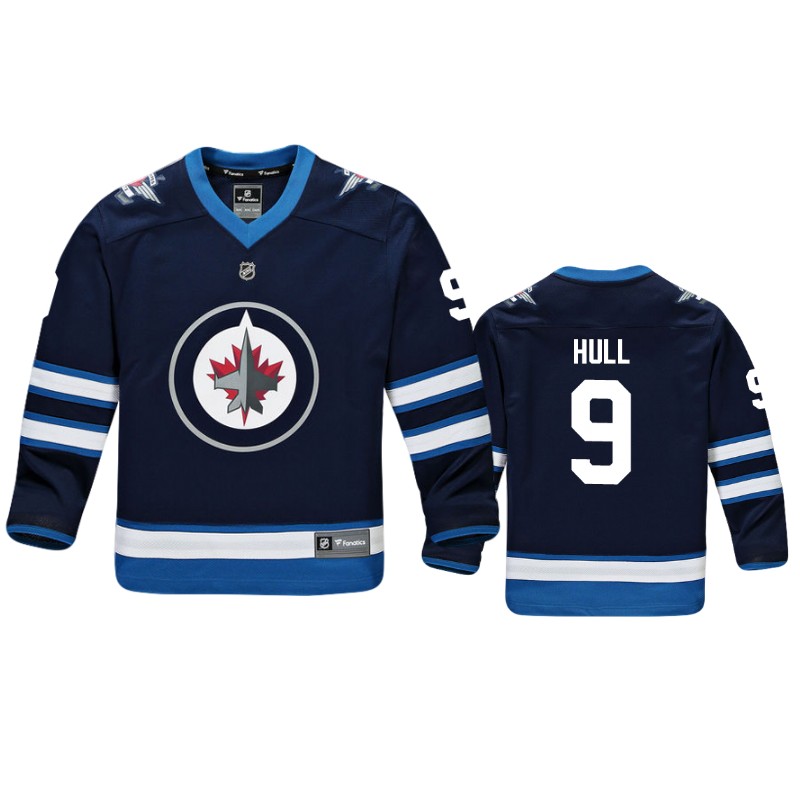 Jets Bobby Hull Navy Replica Player Home Jersey