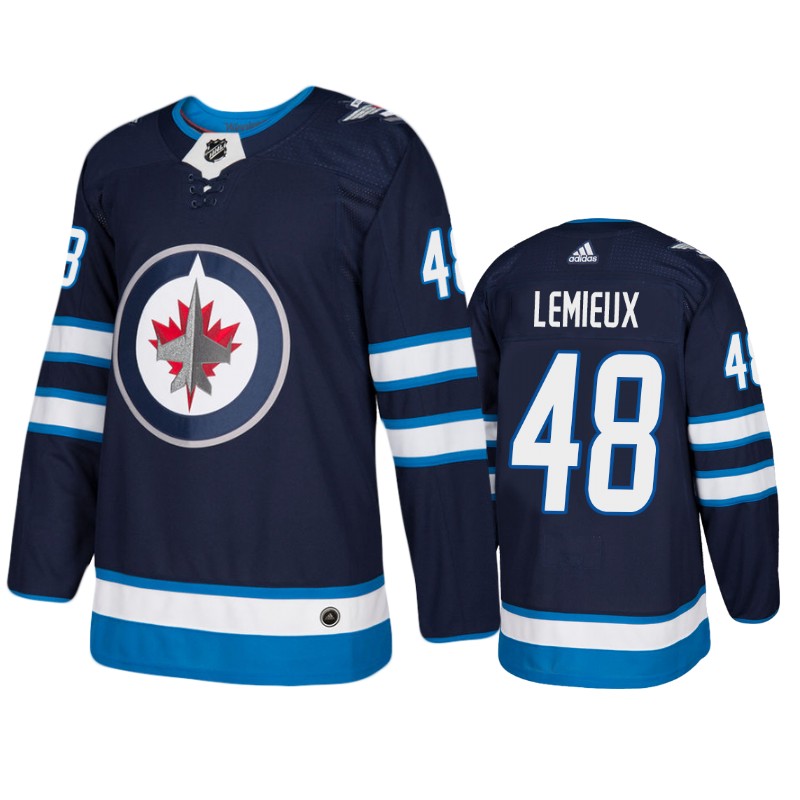 Jets Brendan Lemieux Navy Home Jersey