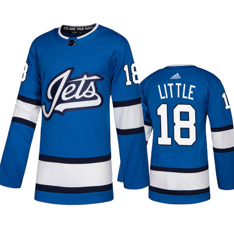 Jets Bryan Little Blue Authentic Alternate Jersey