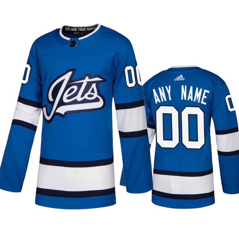 Jets Custom Blue Authentic Alternate Jersey