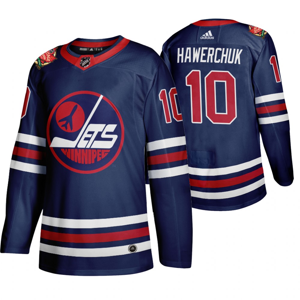 Jets Dale Hawerchuk Navy 2019 Heritage Classic WHA Jersey