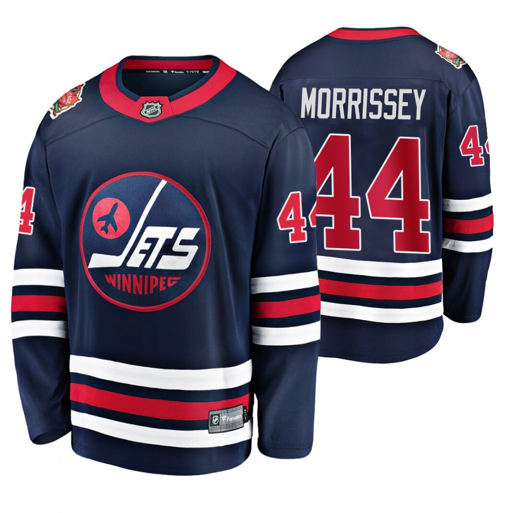 Jets Josh Morrissey Navy 2019 Heritage Classic Breakaway Player Jersey