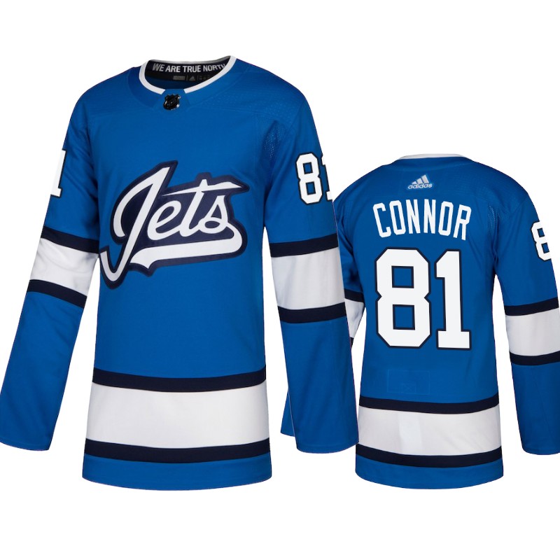 Jets Kyle Connor Blue Authentic Alternate Jersey