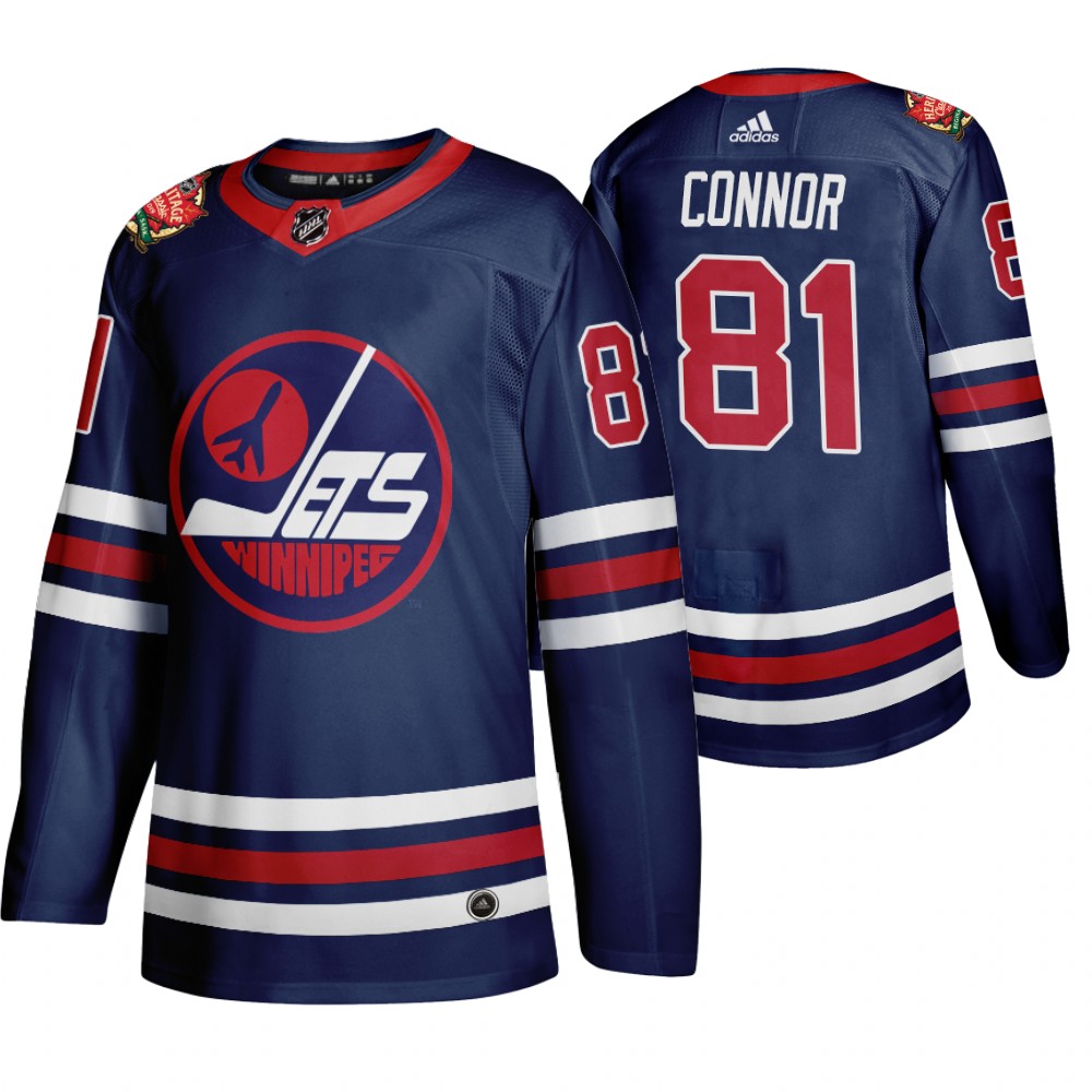 Jets Kyle Connor Navy 2019 Heritage Classic WHA Jersey