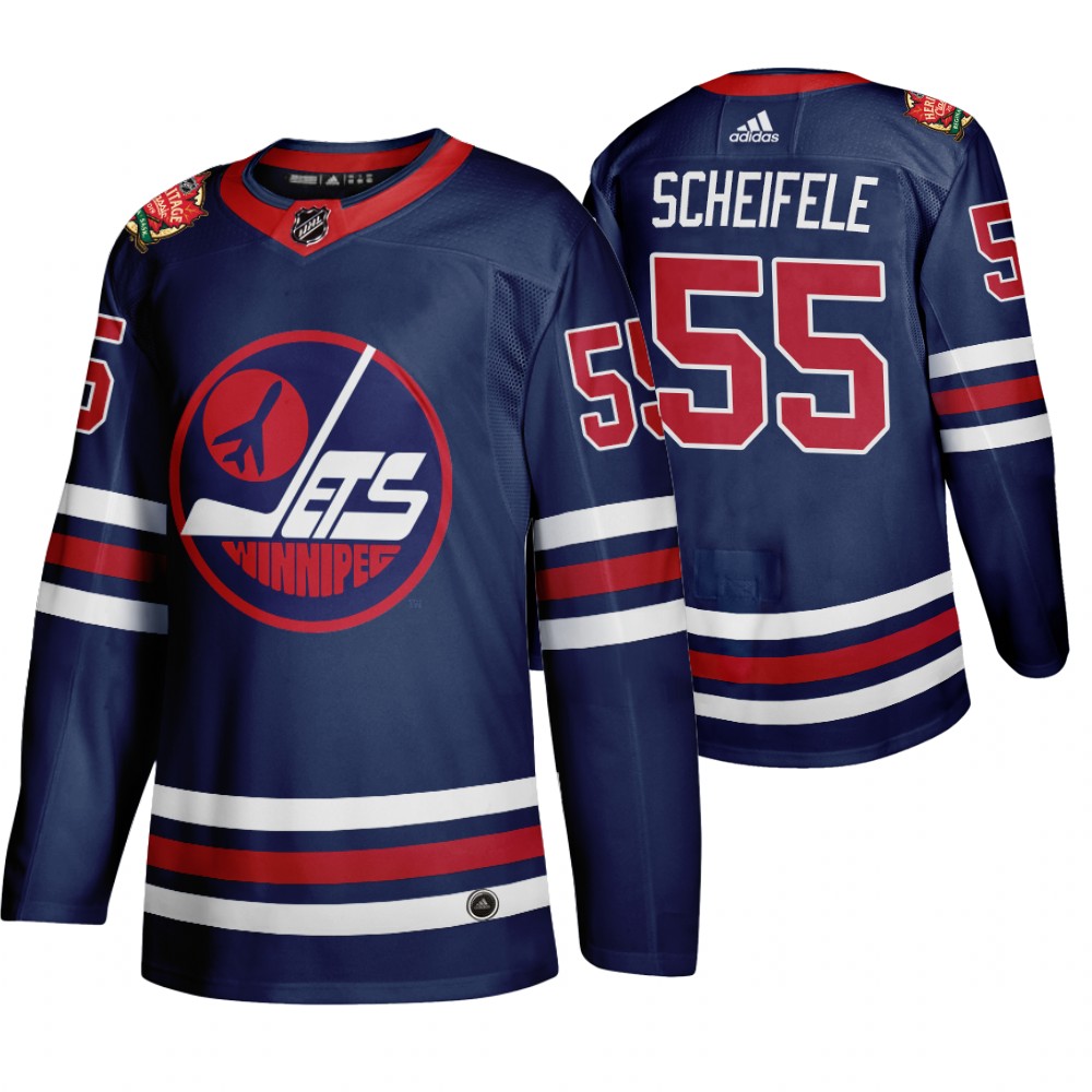 Jets Mark Scheifele Navy 2019 Heritage Classic WHA Jersey