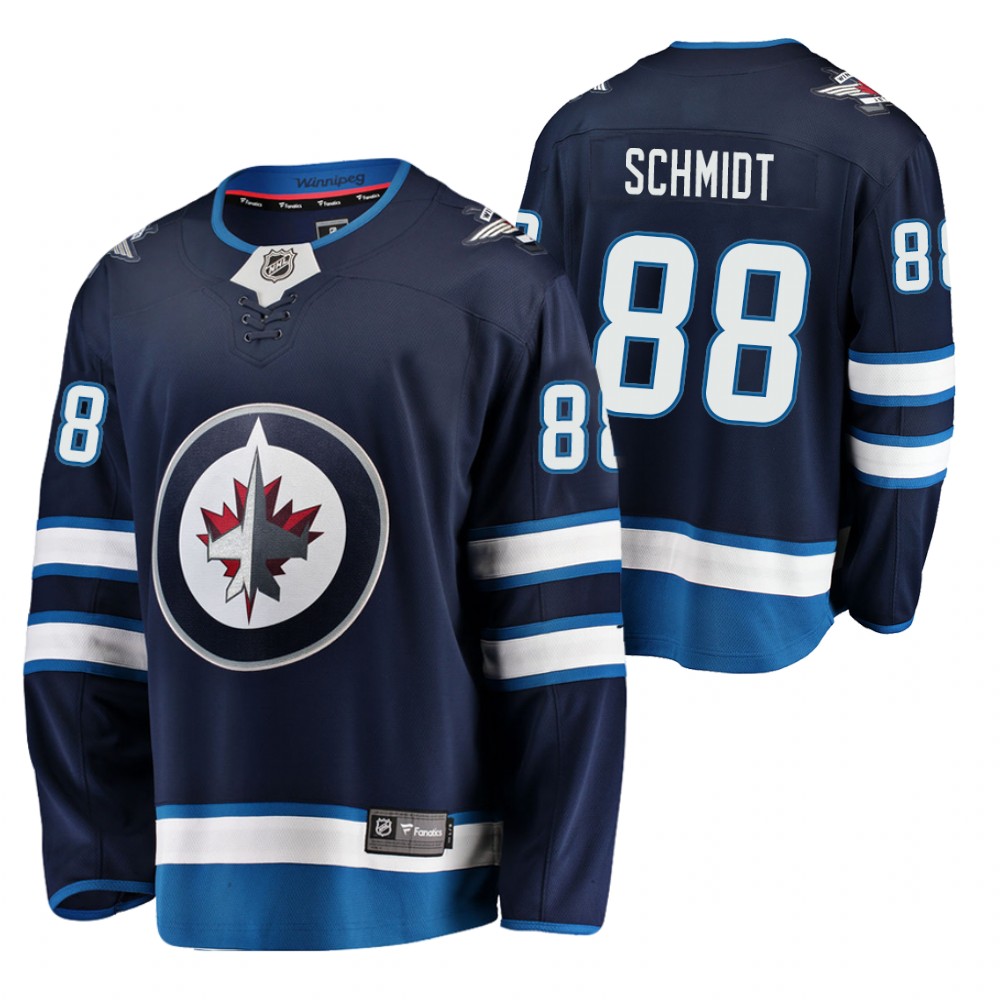 Jets Nate Schmidt #88 Navy Home 2021 Jersey