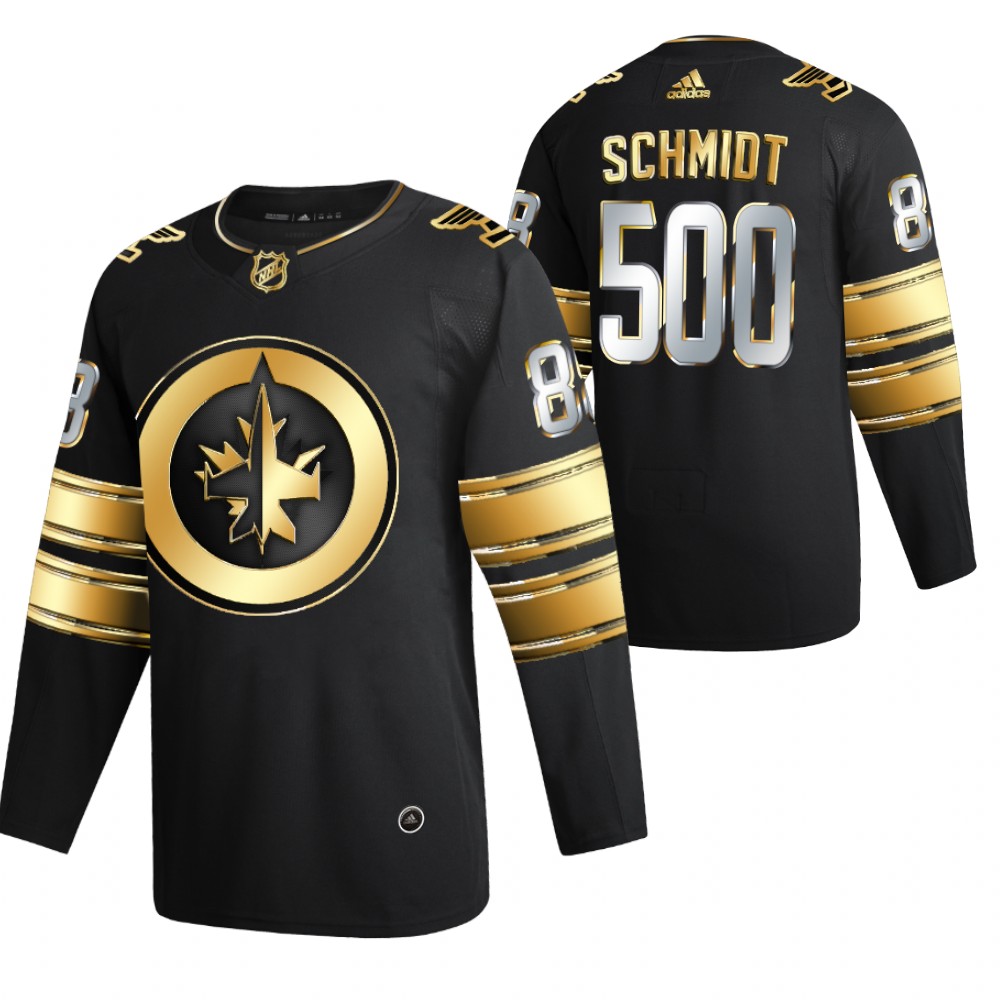 Jets Nate Schmidt 500th Career Game Black Golden Edition Jersey
