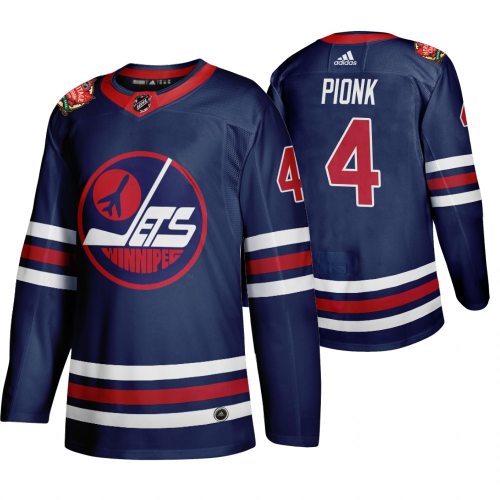 Jets Neal Pionk Navy 2019 Heritage Classic WHA Jersey