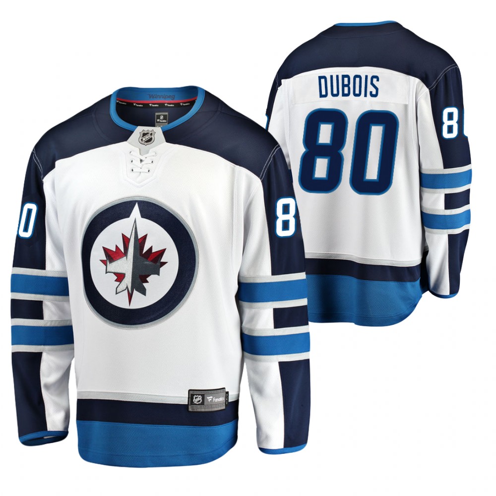 Jets Pierre-Luc Dubois #80 White Away 2021 Jersey