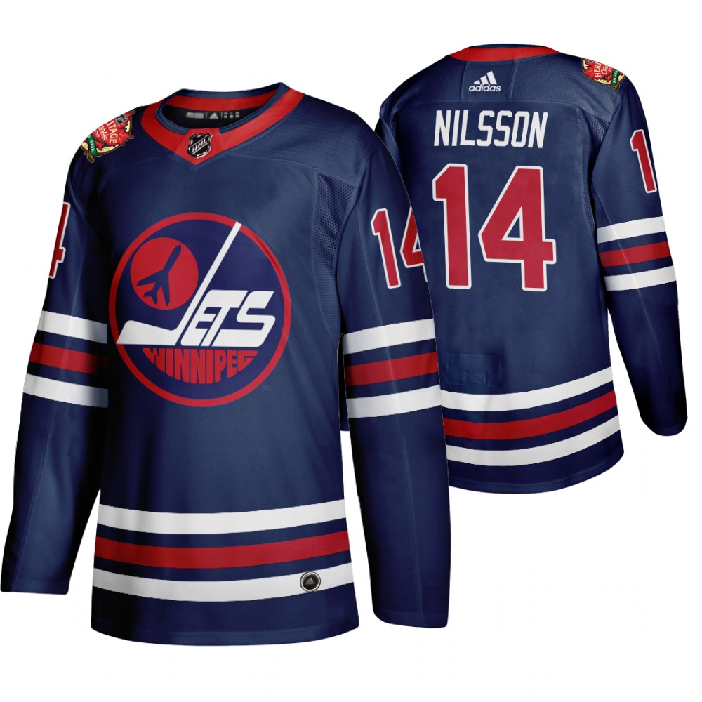 Jets Ulf Nilsson Navy 2019 Heritage Classic WHA Jersey