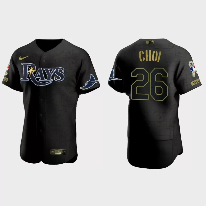 Ji-Man Choi Tampa Bay Rays 2021 Salute to Service Jersey – All Black