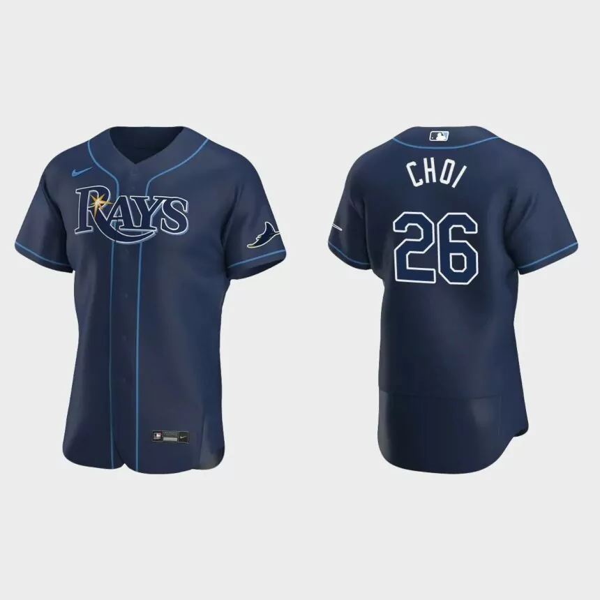 Ji-Man Choi Tampa Bay Rays Authentic Alternate Jersey – Navy