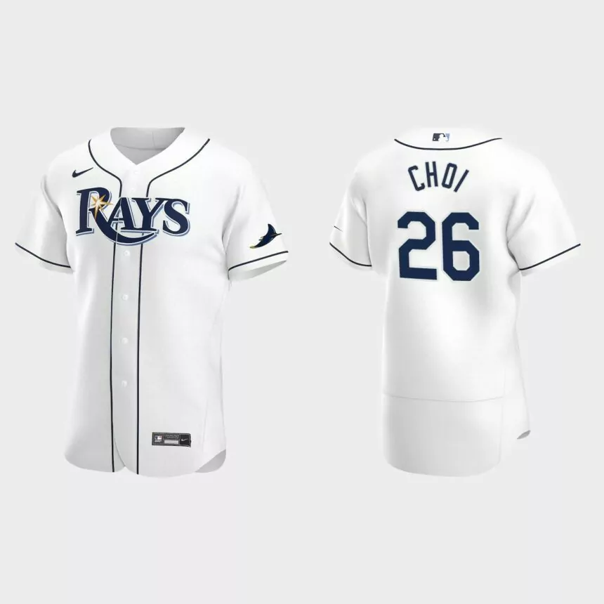 Ji-Man Choi Tampa Bay Rays Authentic Home Jersey – White