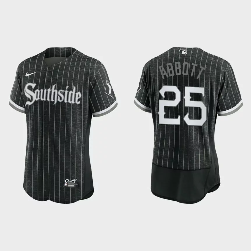 Jim Abbott Chicago White Sox 2021 City Connect Authentic Jersey – Black