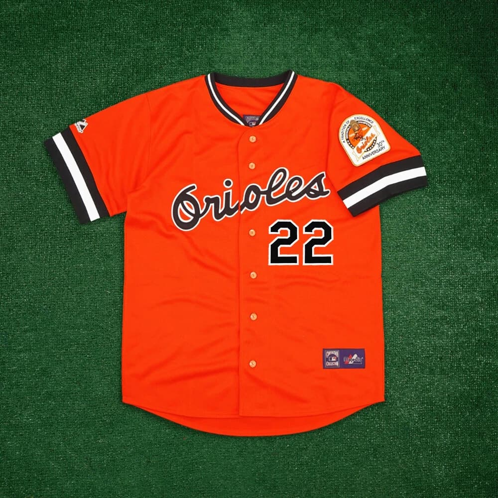 Jim Palmer Baltimore Orioles 1984 Cooperstown Orange 30th Anniv. Men's Jersey