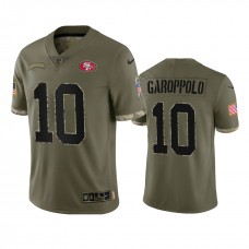 Jimmy Garoppolo San Francisco 49ers Nike Olive 2022 Salute To Service Limited Jersey