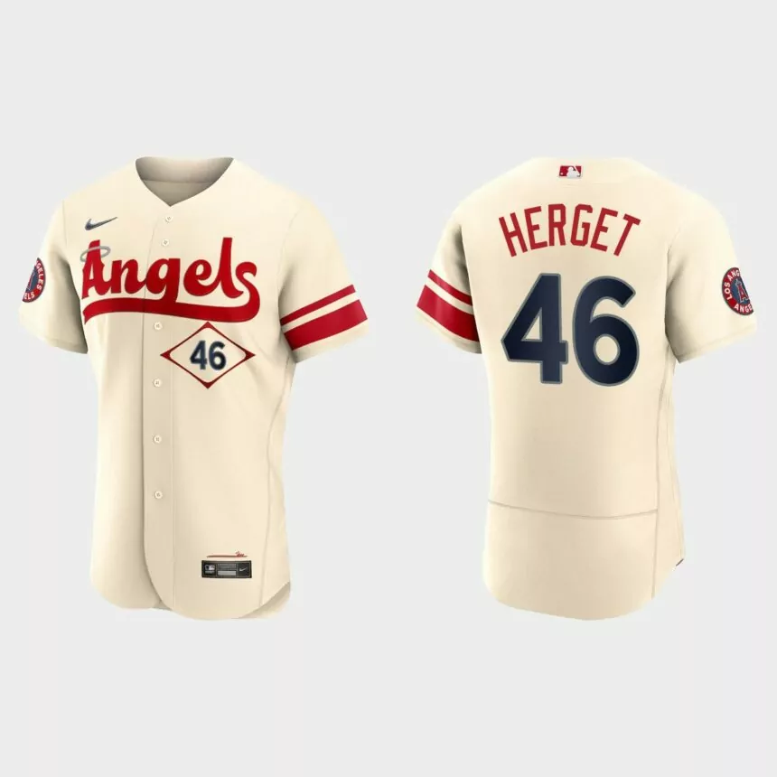 Jimmy Herget Los Angeles Angels 2022 City Connect Authentic Jersey – Cream