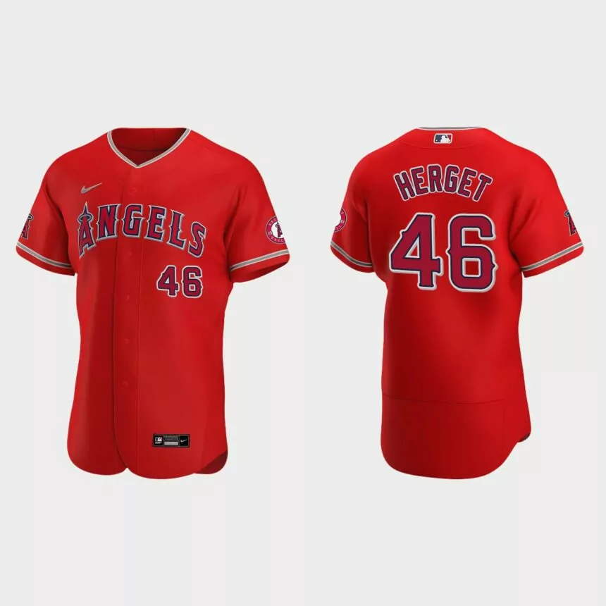Jimmy Herget Los Angeles Angels Authentic Jersey – Red