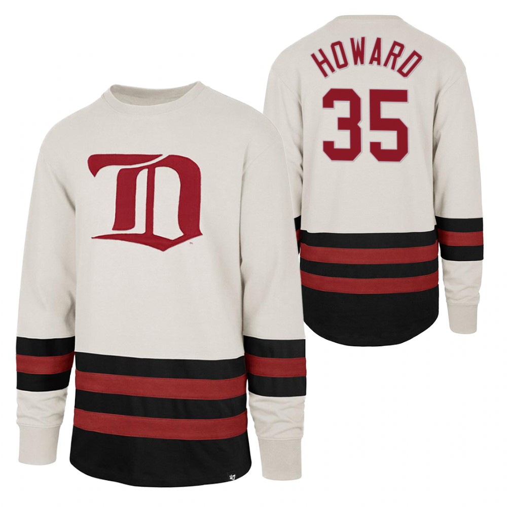 Jimmy Howard Detroit Red Wings Center Ice Crew White Retro Cotton Jersey