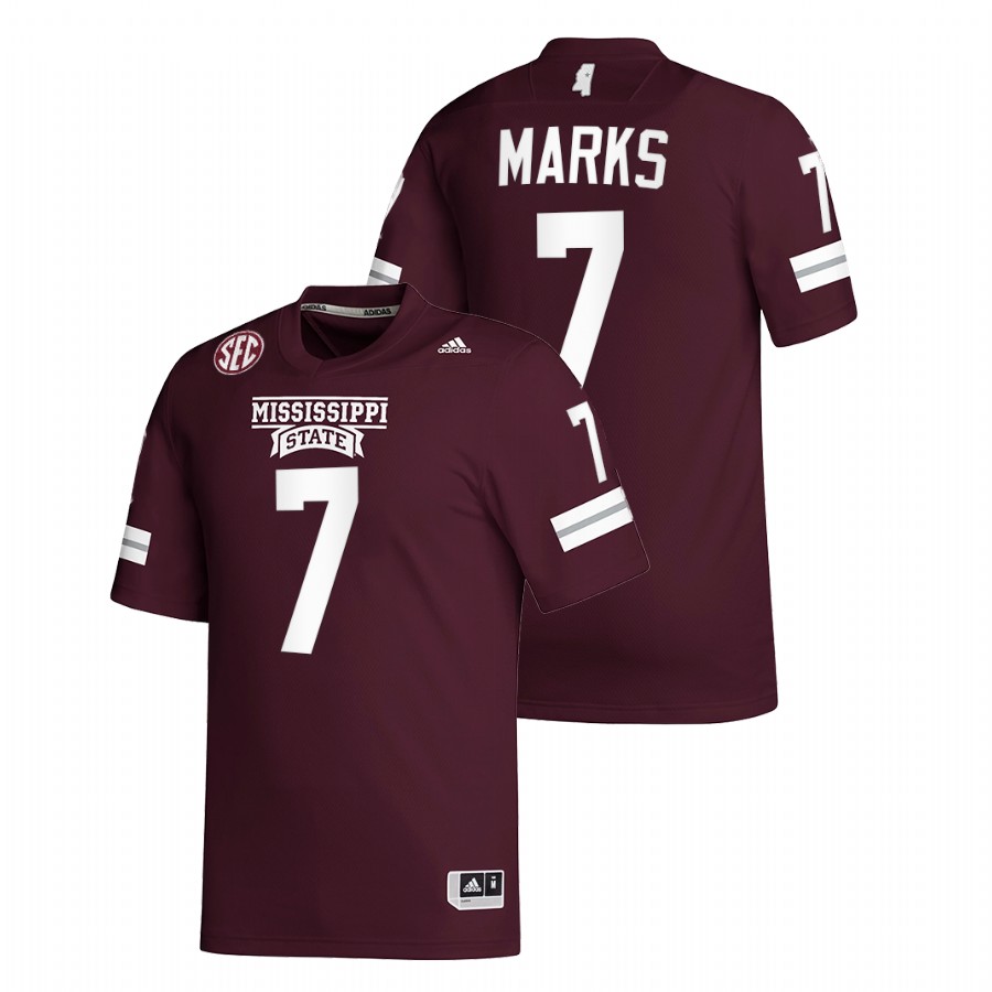 Jo'quavious Marks Mississippi State Bulldogs Maroon 2021-22 College Football Replica Jersey