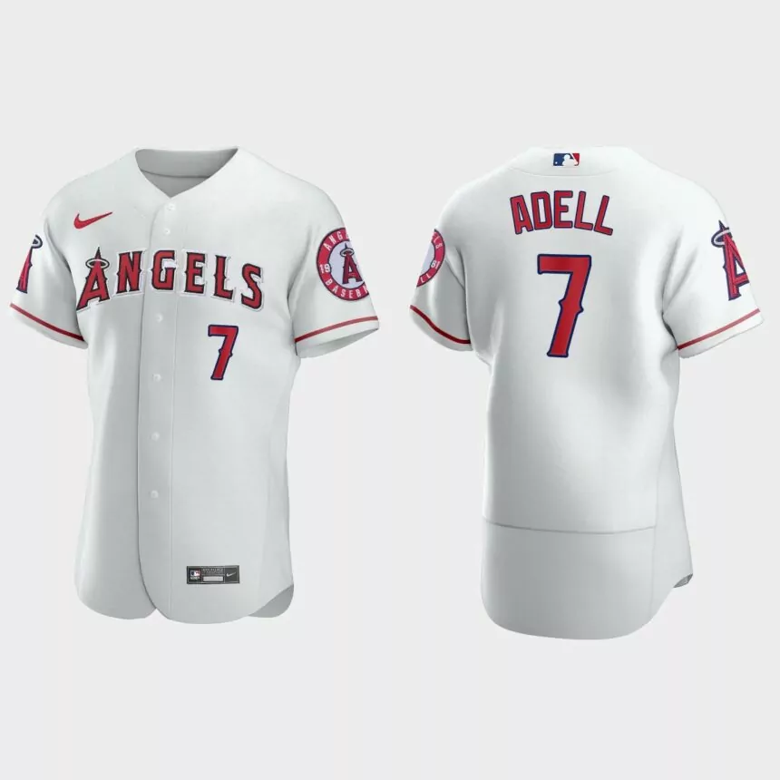 Jo Adell #7 Los Angeles Angels Authentic Home Jersey – White
