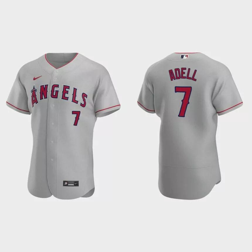 Jo Adell #7 Los Angeles Angels Authentic Road Jersey – Gray