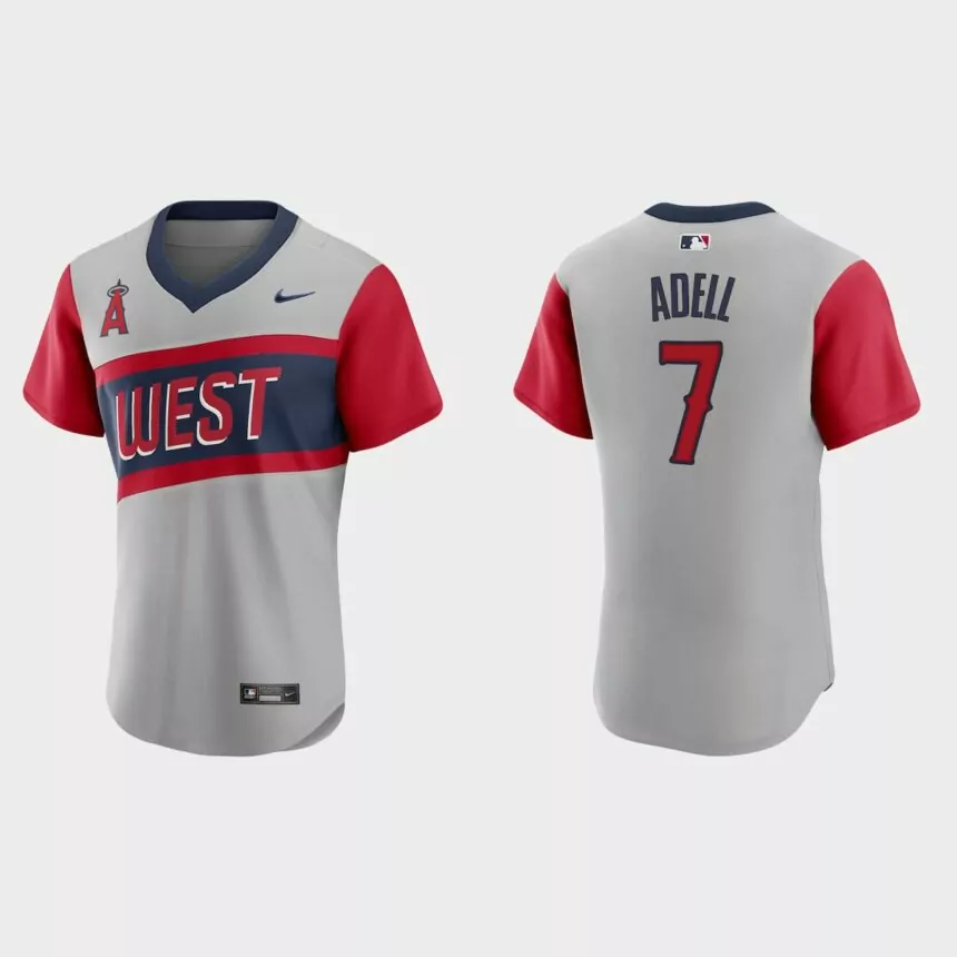 Jo Adell Los Angeles Angels 2021 Little League Classic Road Authentic Jersey – Gray