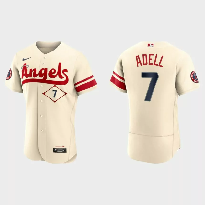 Jo Adell Los Angeles Angels 2022 City Connect Authentic Jersey – Cream