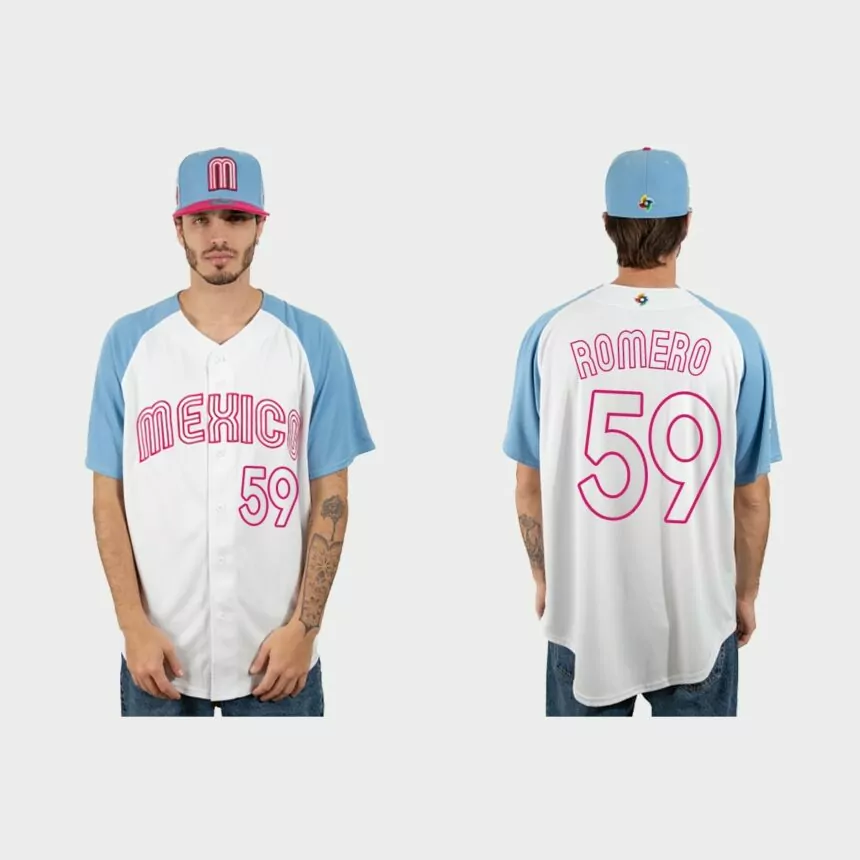 JoJo Romero Mexico Baseball 2023 World Baseball Classic Jersey – White Blue