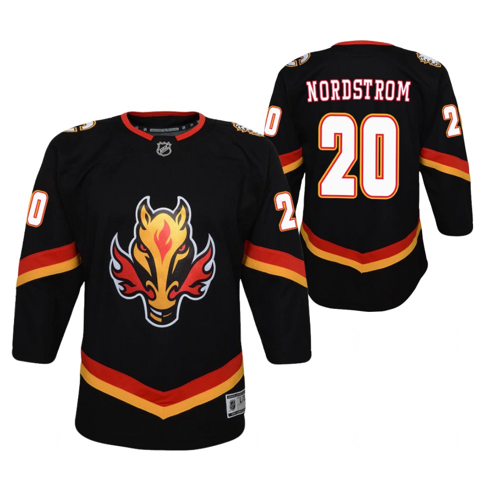Joakim Nordstrom Calgary Flames 2021 Reverse Retro Black Youth Jersey Replica
