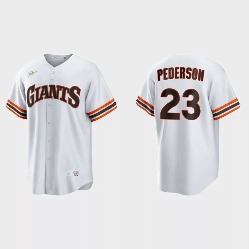 Joc Pederson San Francisco Giants Cooperstown Home Jersey – White