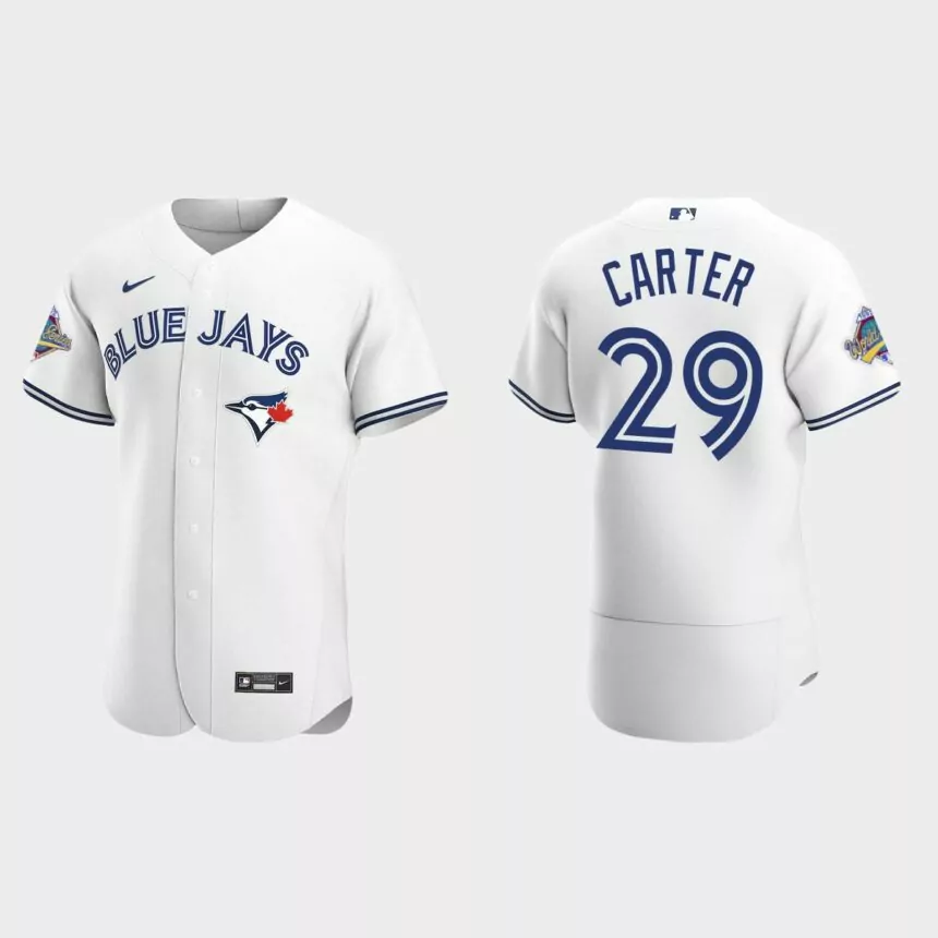 Joe Carter Toronto Blue Jays 1992 World Series Patch Authentic Jersey – White