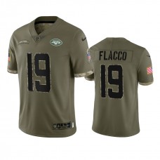 Joe Flacco New York Jets Nike Olive 2022 Salute To Service Limited Jersey