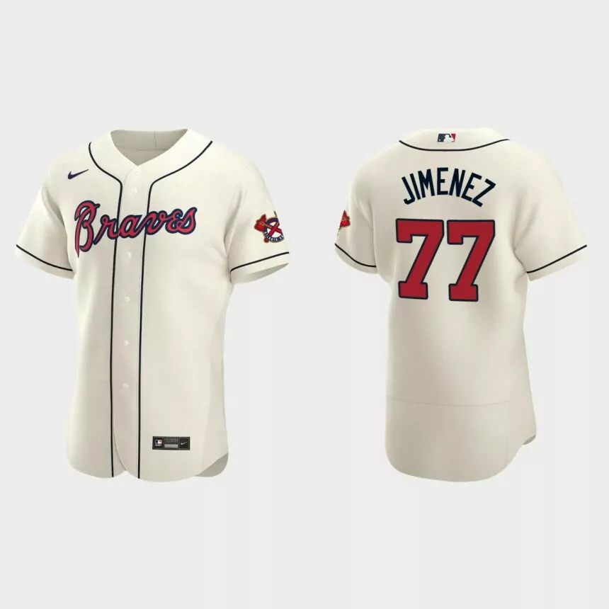 Joe Jimenez Atlanta Braves Authentic Alternate Jersey – Cream