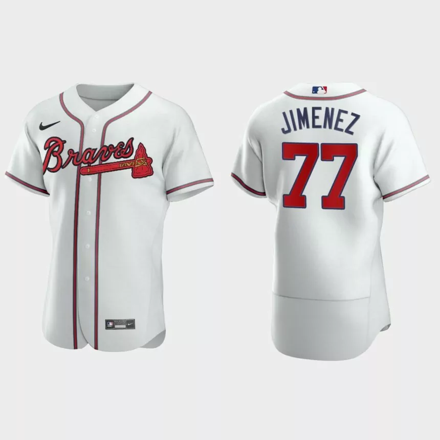 Joe Jimenez Atlanta Braves Authentic Home Jersey – White