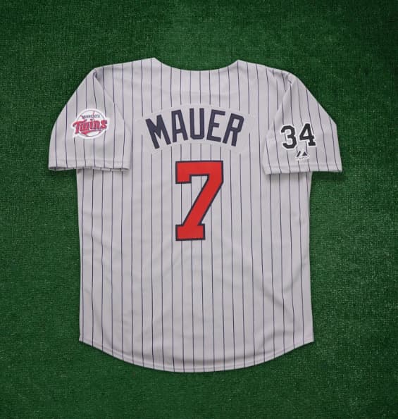 Joe Mauer 2006 Minnesota Twins Cooperstown Men's Grey Road Jersey